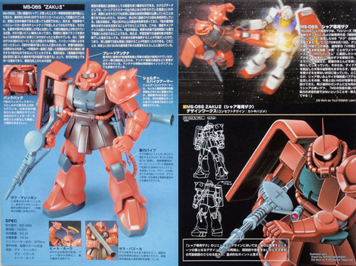 Bandai HGUC 032 Gundam MS-06S ZAKU II 1/144 Scale Kit