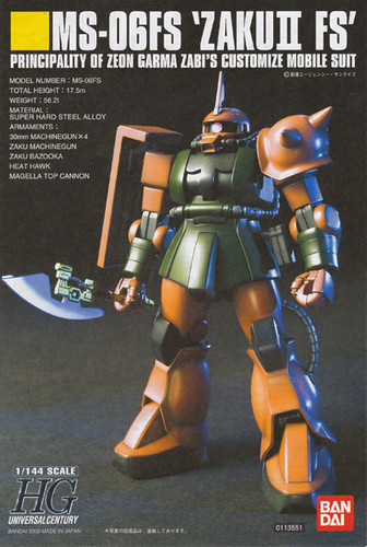 Bandai HGUC 034 Gundam MS-06FS ZAKU II FS 1/144 Scale Kit
