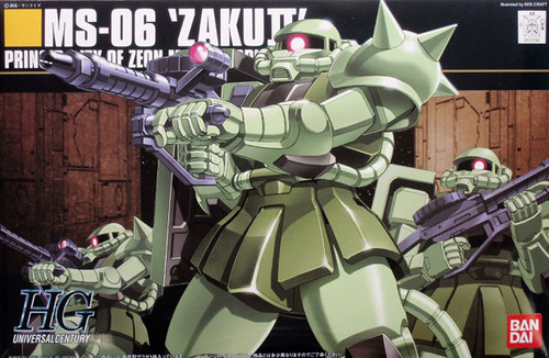 Bandai HGUC 040 Gundam MS-06 ZAKU II 1/144 Scale Kit