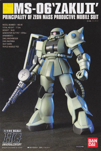 Bandai HGUC 040 Gundam MS-06 ZAKU II 1/144 Scale Kit