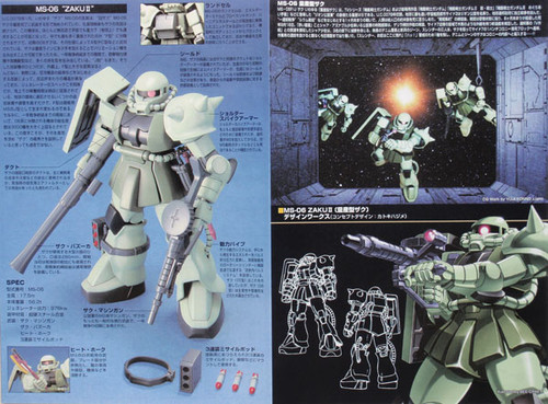 Bandai HGUC 040 Gundam MS-06 ZAKU II 1/144 Scale Kit