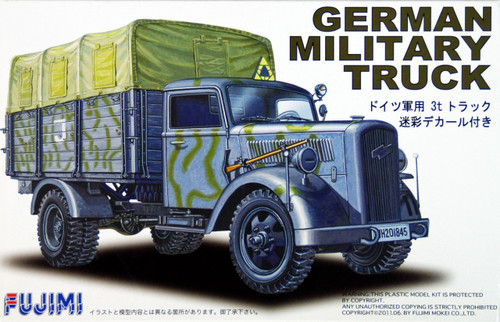 Fujimi 72M2 German Military Truck (Camouflaged) 1/72 Scale Kit