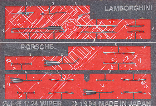 Fujimi Dup16 110219 Detail Up Series Wiper for Lamborghini, Porsche 1/24 Scale
