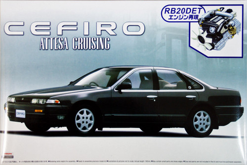 Aoshima 42564 Nissan Cefiro (A31) Attesa with RB20DET Engine 1/24 Scale Kit