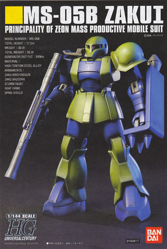 Bandai HGUC 064 Gundam MS-05B ZAKU I 1/144 Scale Kit