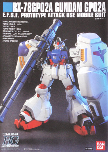 Bandai HGUC 066 Gundam RX-78GP02A GP02A 1/144 Scale Kit