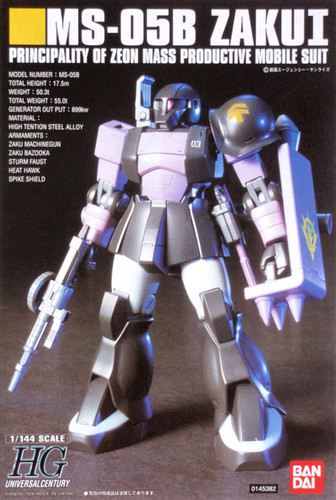 Bandai HGUC 068 Gundam MS-05B ZAKU I 1/144 Scale Kit