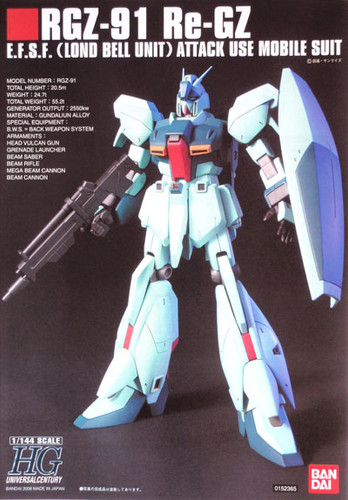 Bandai HGUC 085 Gundam RGZ-91 Re-GZ 1/144 Scale Kit