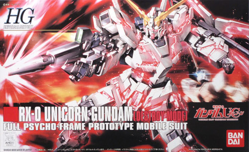 Bandai HGUC 100 Gundam RX-0 UNICORN DESTROY MODE 1/144 Scale Kit