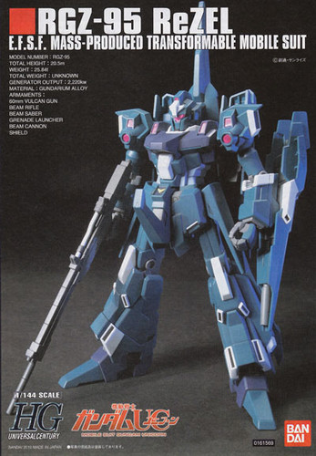 Bandai HGUC 103 Gundam RGZ-95 ReZEL 1/144 Scale Kit