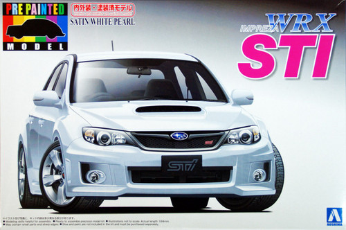 Aoshima 04906 Subaru Impreza WRX STi White 1/24 Scale Kit (Pre-painted Model)