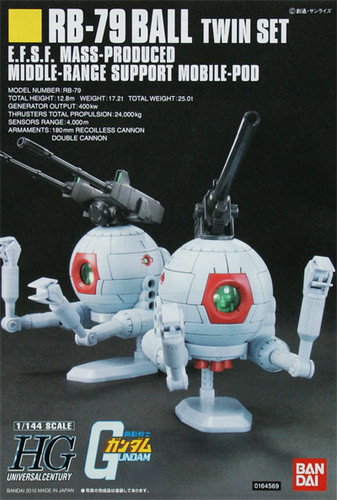 Bandai HGUC 114 Gundam RB-79 Ball TWIN SET 1/144 Scale Kit
