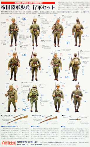 Fine Molds FM37 Imperial Japanese Army Infantry Set (6 soldiers) 1/35 Scale Kit