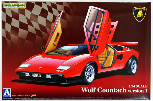 Aoshima 49600 Lamborghini Countach Wolf Countach Version 1 1/24 Scale Kit