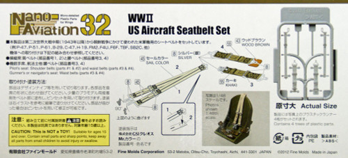 Fine Molds NH4 WW2 US Aircraft Seatbelt Set 1/32 Scale Kit