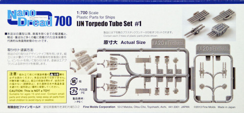 Fine Molds WA20 IJN Torpedo Tube Set #1 1/700 Scale Kit