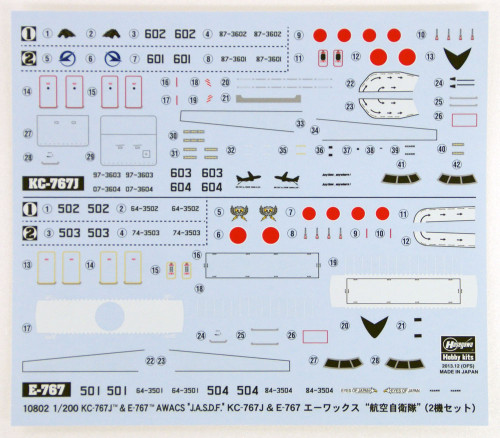 Hasegawa 10802 KC-767J & E-767 Awacs JASDF" (Limited Edition) 1/200 scale"