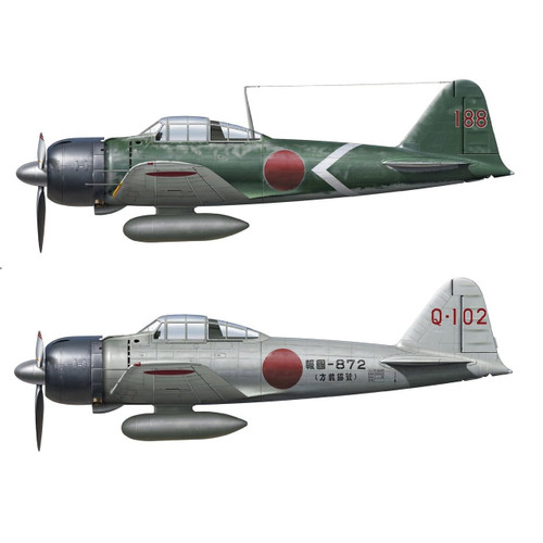 Hasegawa 02077 Mitsubishi A6M3 Zero Fighter Type 22/32 Rabaul Combo (2 plane set) 1/72 Scale Kit