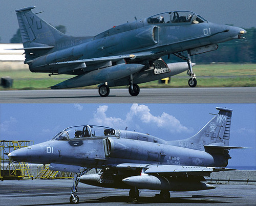 Hasegawa 02083 OA-4M Skyhawk H&MS Combo (2 plane set) 1/72 Scale Kit