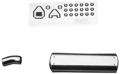 Fujimi Metal Muffler BMF4 113890 Metal Muffler for YZF750 1987 1/12 Scale Bike