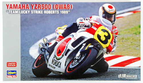 Hasegawa 21710 Yamaha YZR500 (OWA8) Team Lucky Strike Roberts 1989 1/12 Scale Kit (Limited Edition)