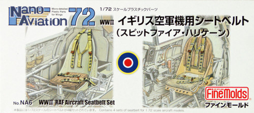 Fine Molds NA6 WW2 RAF Aircraft Seatbelt Set 1/72 Scale Kit