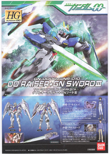 Bandai HG OO 54 Gundam RAISER+GN SWORD III 1/144 Scale Kit