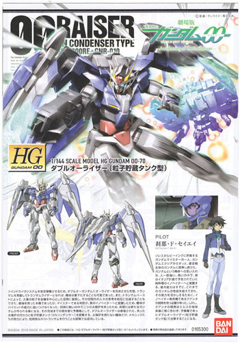 Bandai HG OO 70 Gundam RAISER GN COMDENSER TYPE 1/144 Scale Kit