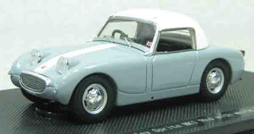 Ebbro 44457 AUSTIN HEALEY Sprite MK1Rhd Gray with white hard top 1/43 Scale