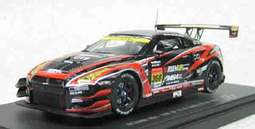 Ebbro 45086 OKINAWA IMP-RUN UP GT-R SUPER GT300 2014 No.360 Black 1/43 Scale