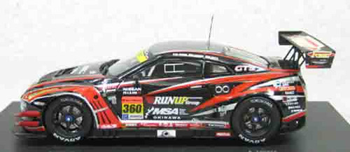 Ebbro 45086 OKINAWA IMP-RUN UP GT-R SUPER GT300 2014 No.360 Black 1/43 Scale