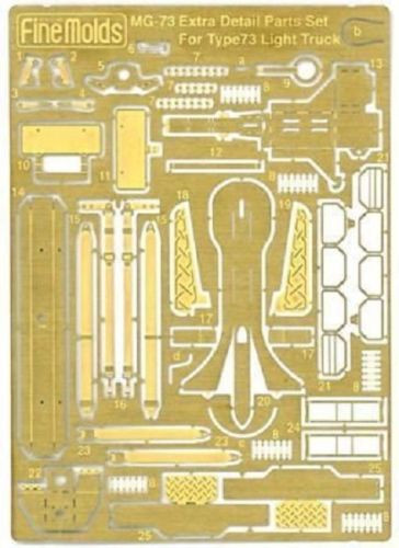 Fine Molds Etching MG-73 Extra Detail Set JGSDF Type 73 Light Truck 1/35 Scale