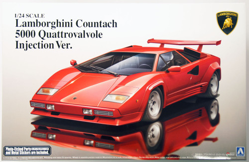 Aoshima 11546 Lamborghini Countach 5000 Quattrovalvole Injection Version 1/24 Scale Kit