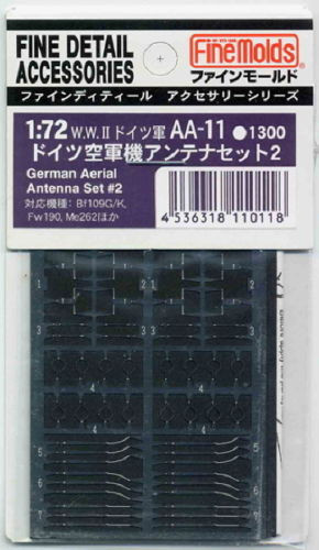 Fine Molds AA11 Fine Detail Accessory for German Aerial Antenna Set #2 1/72 Scale Kit