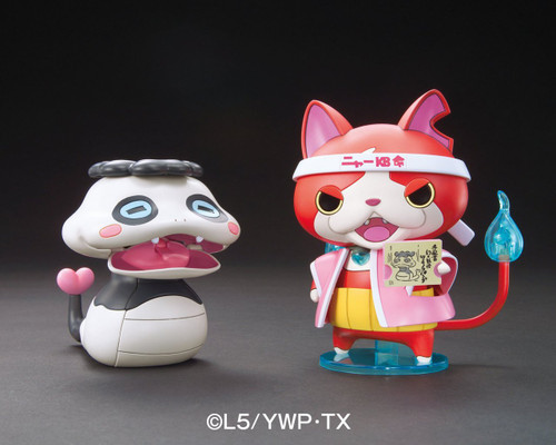 Bandai Yo-Kai Watch 964250 Nya-KB Cheering Stage Set Tsuchinoko Panda & Jibanyan Plastic Model Kit