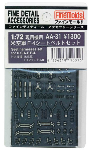 Fine Molds AA31 Etching Set Sheet Harnesses for U.S.A.F F-4 1/72 Scale Kit