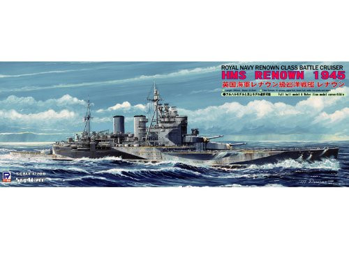 Pit-Road Skywave W-131 Royal Navy Renown Class Battlecruiser HMS Renown 1945 1/700 Scale Kit