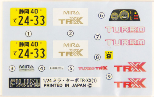 Fujimi ID-153 Daihatsu MIRA Turbo TR-XX or AERO 1/24 Scale convertible Kit 039473