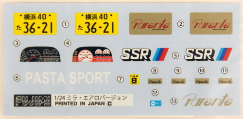 Fujimi ID-153 Daihatsu MIRA Turbo TR-XX or AERO 1/24 Scale convertible Kit 039473