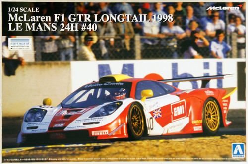 Aoshima 14189 McLaren F1 GTR Long Tail 1998 Le Mans 24H #40 1/24 Scale Kit