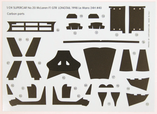 Aoshima 14189 McLaren F1 GTR Long Tail 1998 Le Mans 24H #40 1/24 Scale Kit