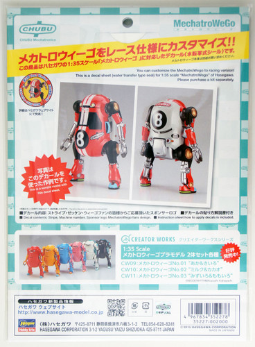 Hasegawa 35227 Option Decal Sheet for MechatroWeGo 1/35 Scale