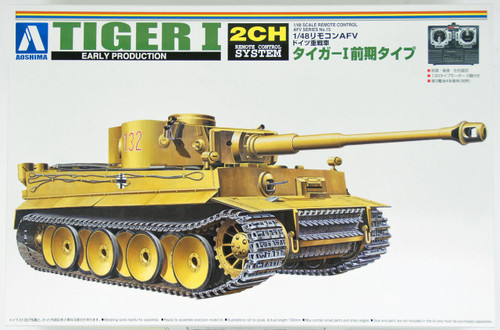 Aoshima 12475 RC AFV Series No. 15 Tiger I Early Productions 1/48 Scale Kit