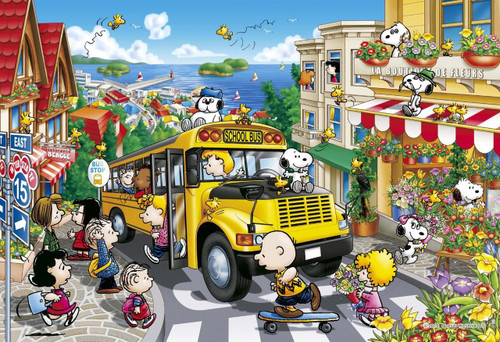 Apollo-sha Jigsaw Puzzle 48-773 Peanuts Snoopy Happy School Bus (300 Pieces)