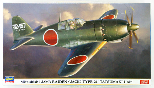 Hasegawa 07428 Mitsubishi J2M3 Raiden (Jack) Type 21 Tatsumaki Unit 1/48 Scale Kit
