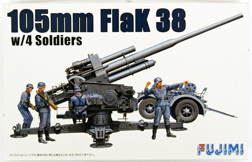 Fujimi WA24 World Armor 105mm FlaK 38 w/4 Soldiers 1/76 Scale Kit