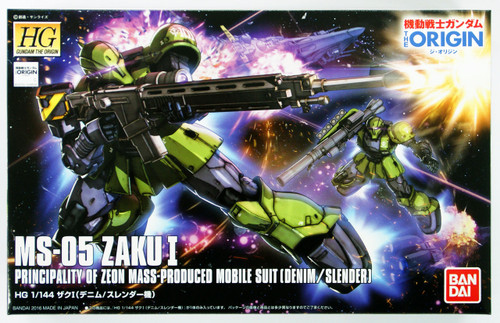 Bandai Gundam The Origin 009 MS-05 ZAKU I (Denim/ Slender) 1/144 Scale Kit