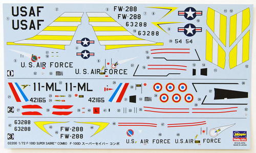 Hasegawa 02200 F-100D Super Sabre Combo 1/72 Scale Kit Limited Edition