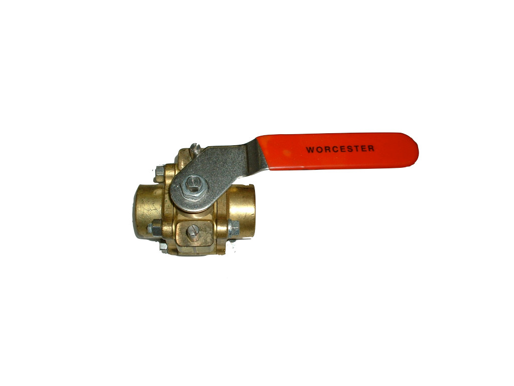 Worcester Series 44, 3 piece, nonextended stem ball valve