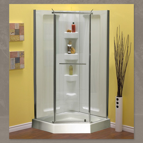 Mirolin 38" NeoAngle Shower Package with Walls York Taps
